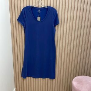 Deep blue nightshirt.